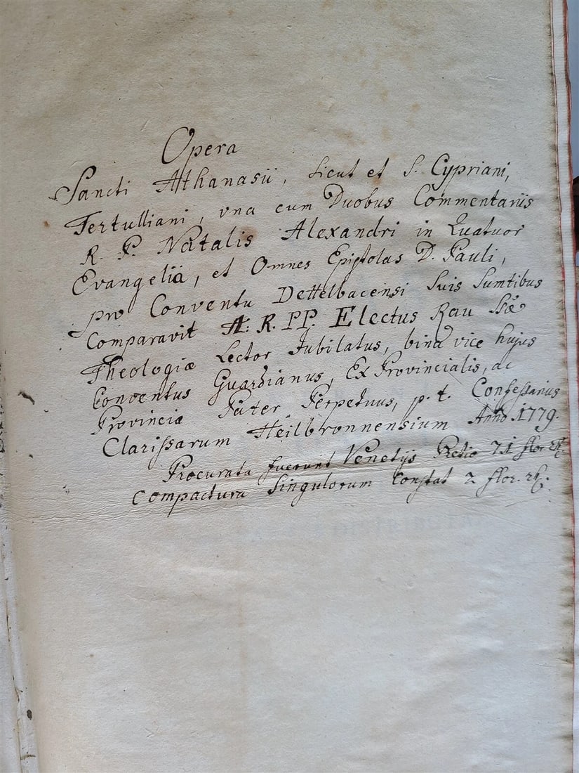 1777 ATHANASIUS of ALEXANDRIA 2 VOLUMES PIGKIN BOUND FOLIO antique w/ MAP - 7