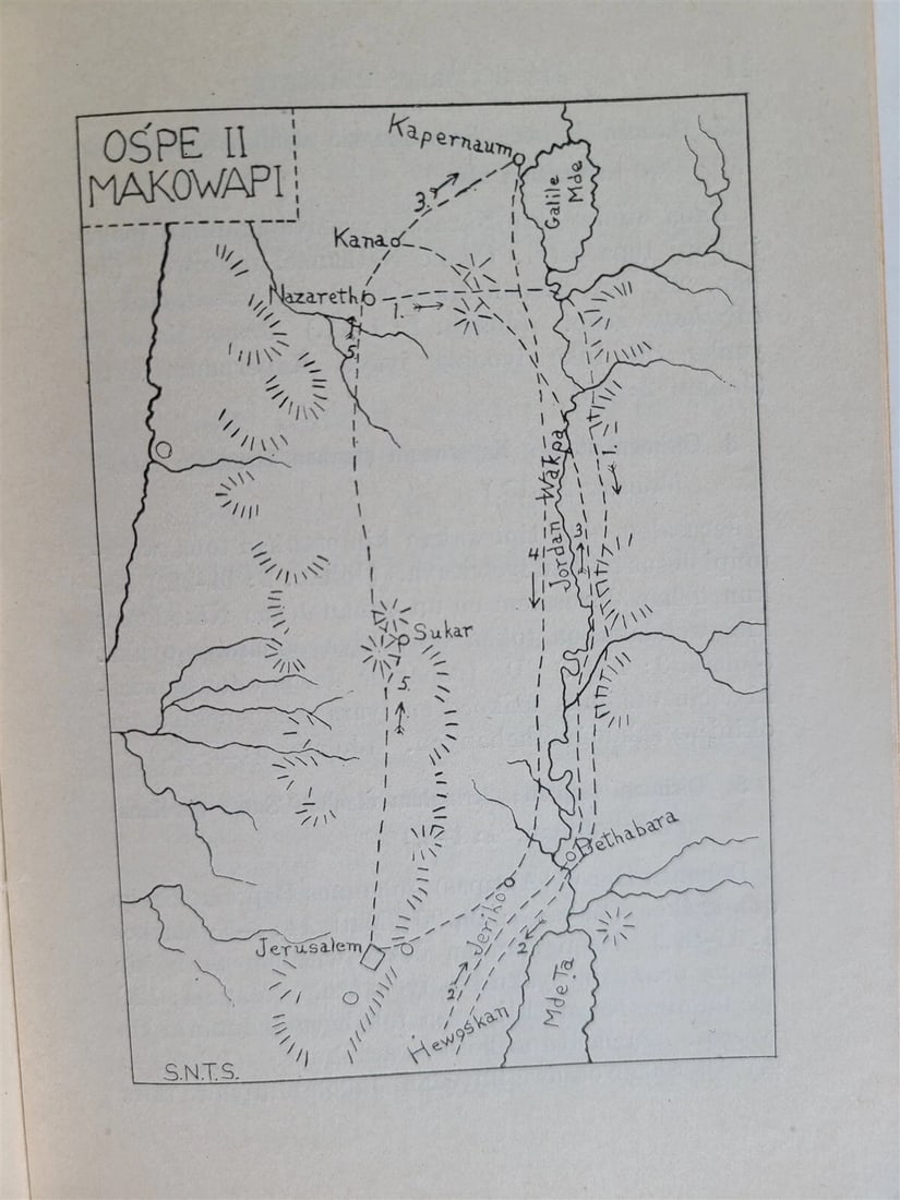 1909 DAKOTA INDIAN LANGUAGE LIFE OF CHRIST antique AMERICANA ILLUSTRATED w/ MAPS - 6