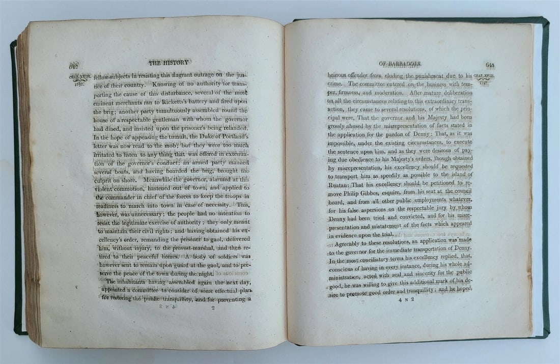 1808 HISTORY of BARBADOS from 1605 to 1801 by John POYER antique RARE - 10