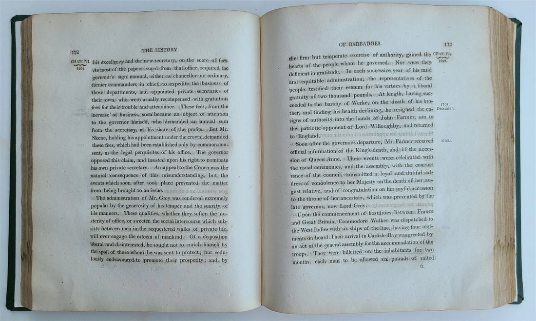 1808 HISTORY of BARBADOS from 1605 to 1801 by John POYER antique RARE - 7
