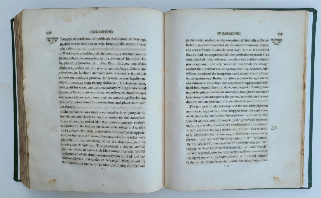 1808 HISTORY of BARBADOS from 1605 to 1801 by John POYER antique RARE - 9