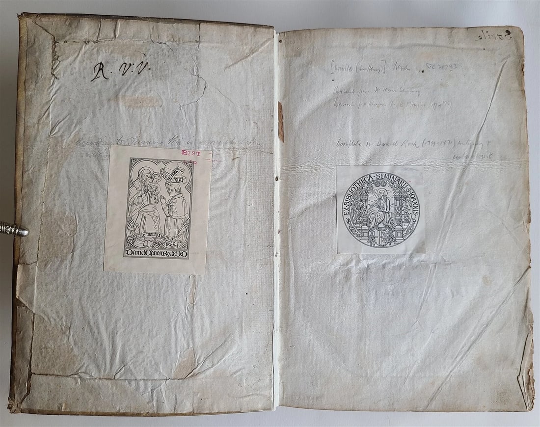 1596 ENGLISH CHRONICLES H. SAVILE antique Rerum Anglicarum Scriptores VELLUM - 8