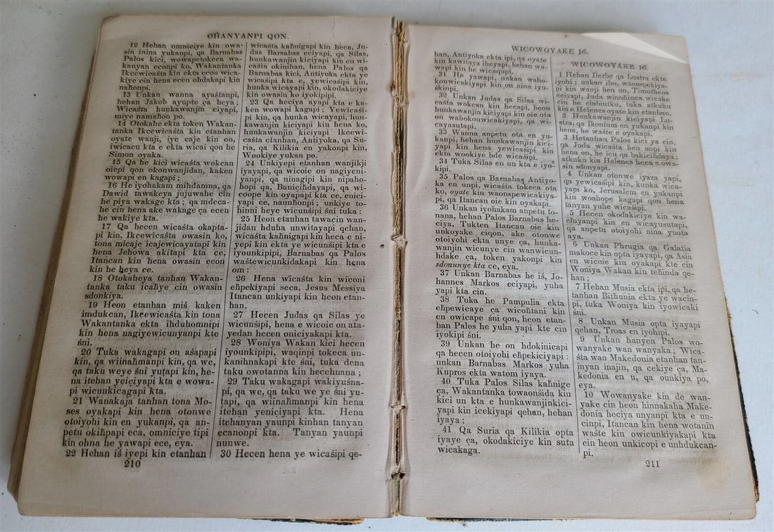 1871 BIBLE in DAKOTA INDIAN LANGUAGE NEW TESTAMENT antique AMERICANA rare - 10
