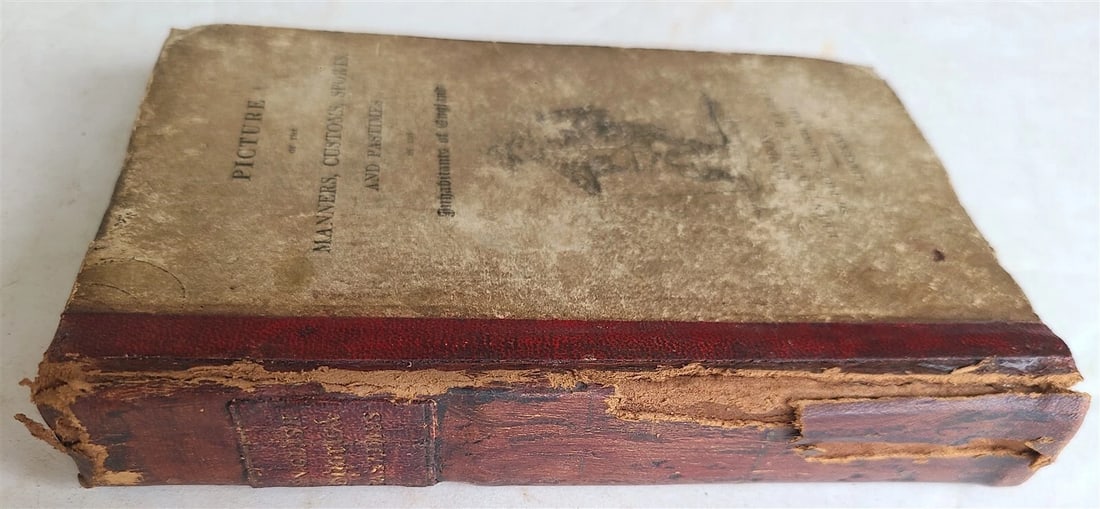 1825 PICTURE of MANNERS CUSTOMS SPORTS & PASTIMES of ENGLAND antique illustrated - 2