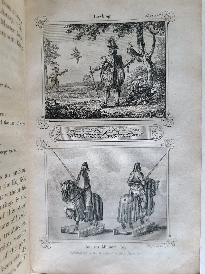 1825 PICTURE of MANNERS CUSTOMS SPORTS & PASTIMES of ENGLAND antique illustrated - 7