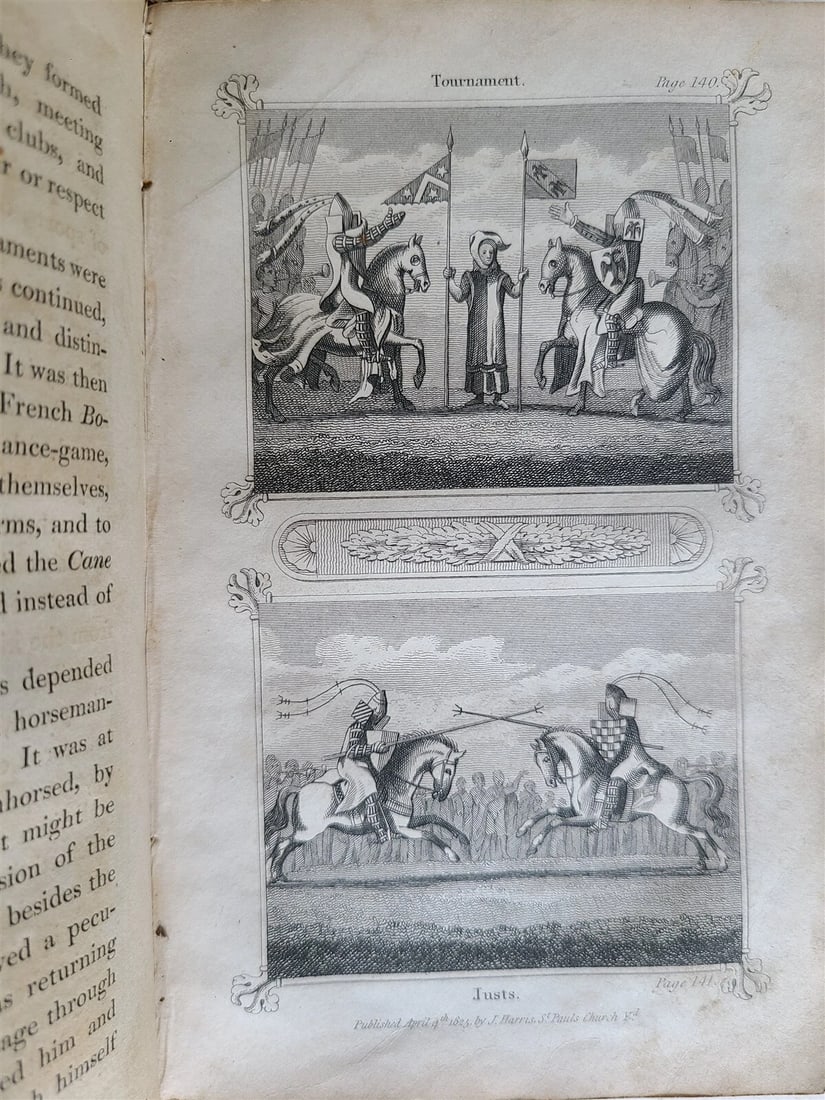 1825 PICTURE of MANNERS CUSTOMS SPORTS & PASTIMES of ENGLAND antique illustrated - 9