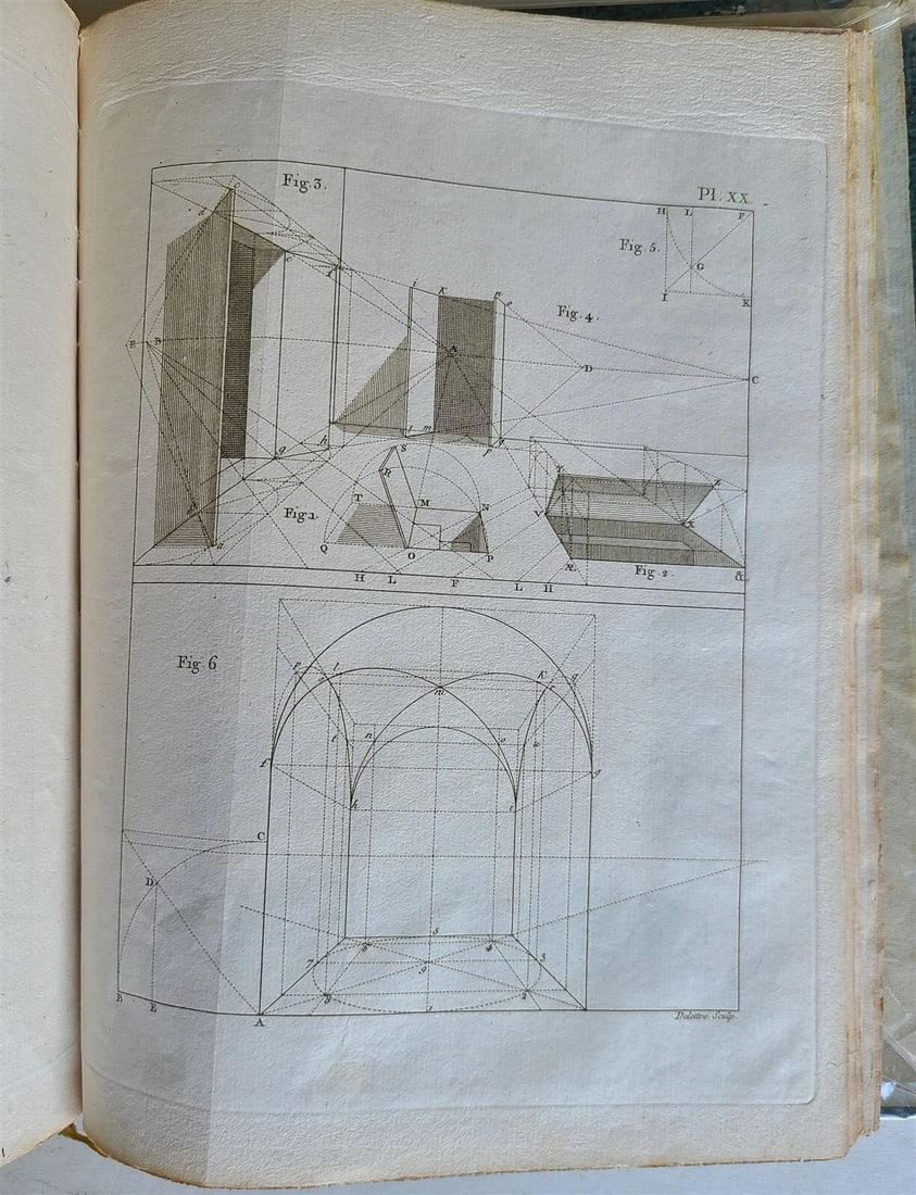 1799 ELEMENTS of PRACTICAL PERPECTIVE for ARTISTS ILLUSTRATED antique in French - 12
