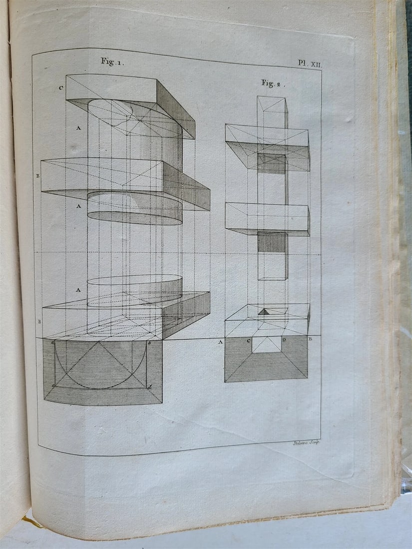 1799 ELEMENTS of PRACTICAL PERPECTIVE for ARTISTS ILLUSTRATED antique in French - 13