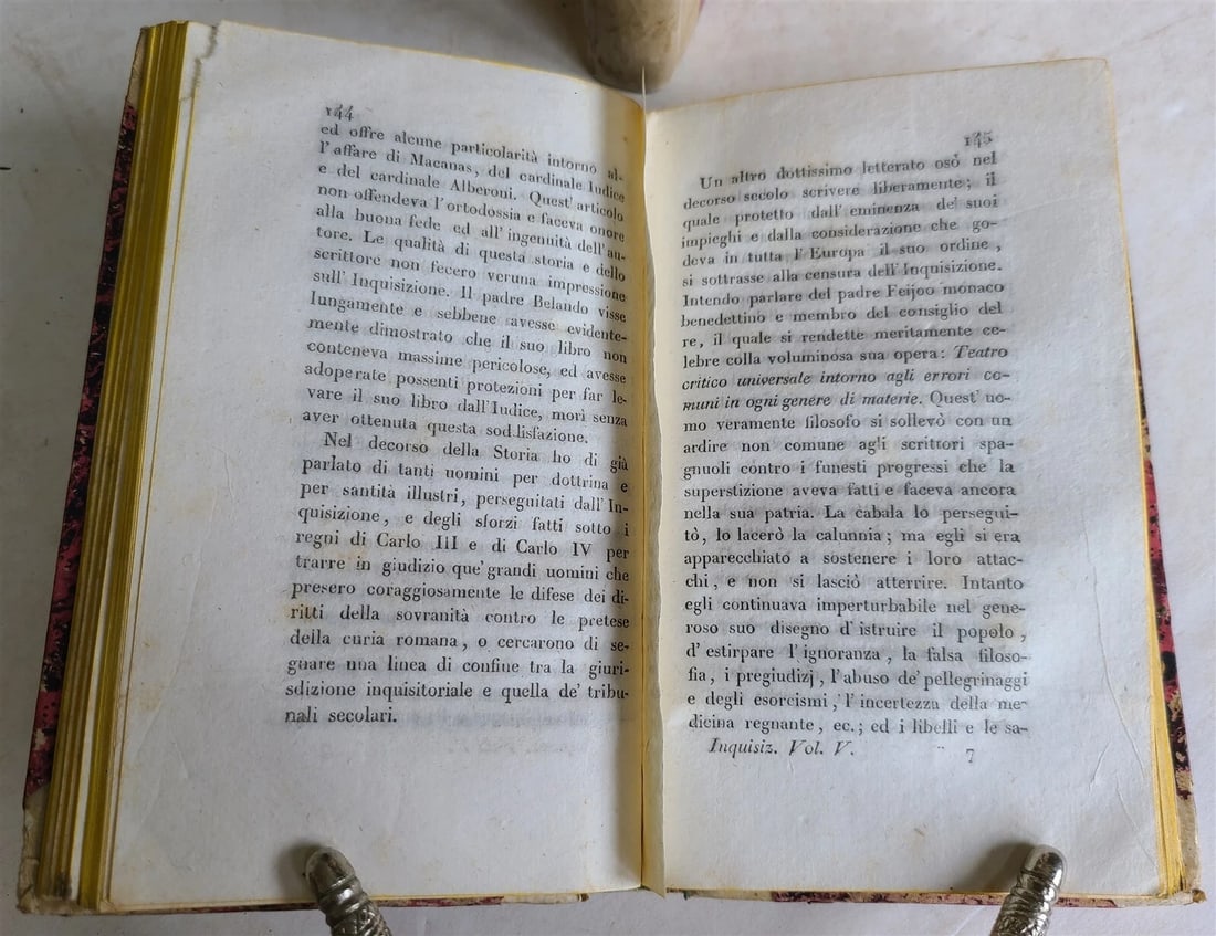 1820 HISTORY of SPANISH INQUISITION in ITALIAN 6 VOLUMES antique ILLUSTRATED - 8