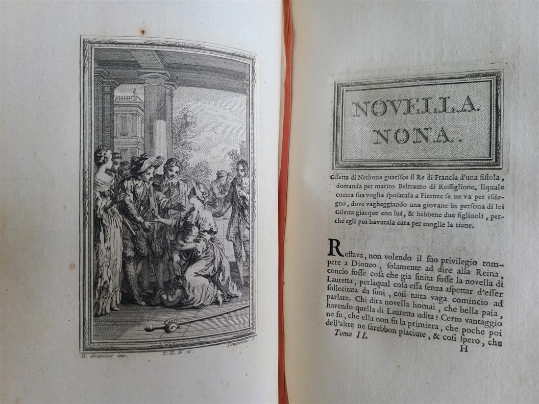 1757 IL DECAMERON by Giovanni BOCCACCIO antique 5 VOLUMES ILLUSTRATED 110 plates - 10