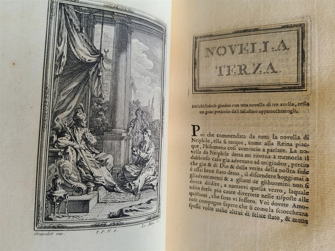 1757 IL DECAMERON by Giovanni BOCCACCIO antique 5 VOLUMES ILLUSTRATED 110 plates - 4