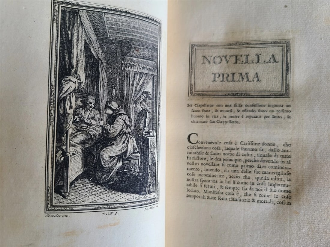 1757 IL DECAMERON by Giovanni BOCCACCIO antique 5 VOLUMES ILLUSTRATED 110 plates - 6