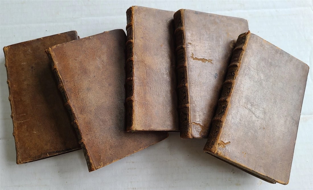 1739 CHINESE LETTERS of TRAVELLER 5 VOLUMES antique in FRENCH Philosophy - 2