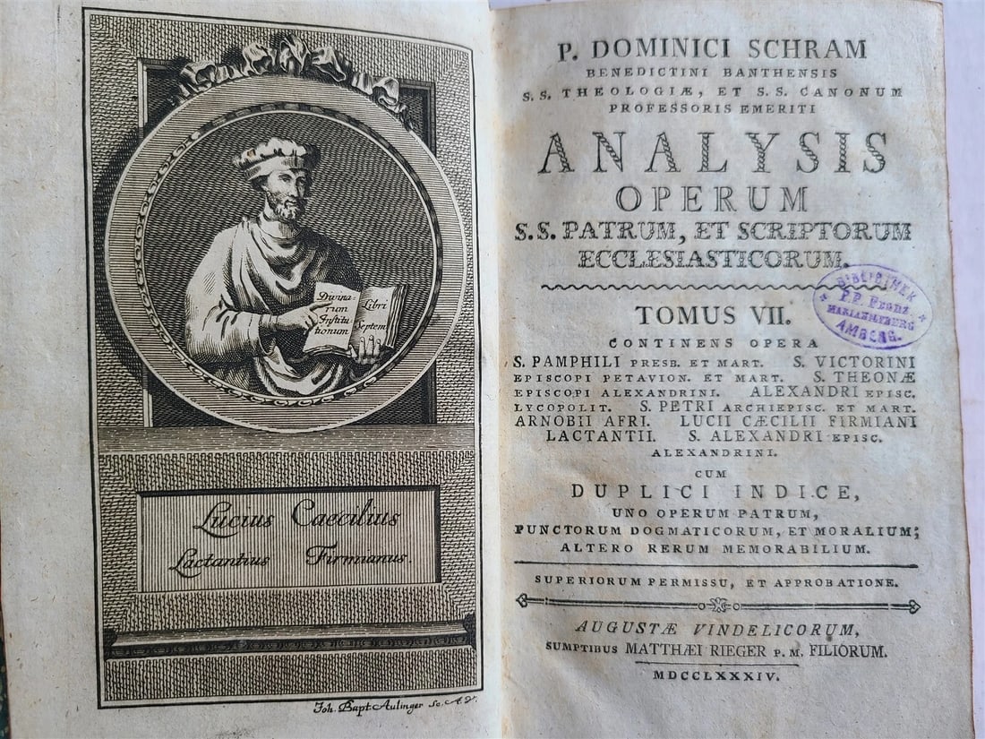 1780-89 THEOLOGY by DOMINICI SCHRAM 12 VOLUMES ILLUSTRATED antique DECORATIVE - 11