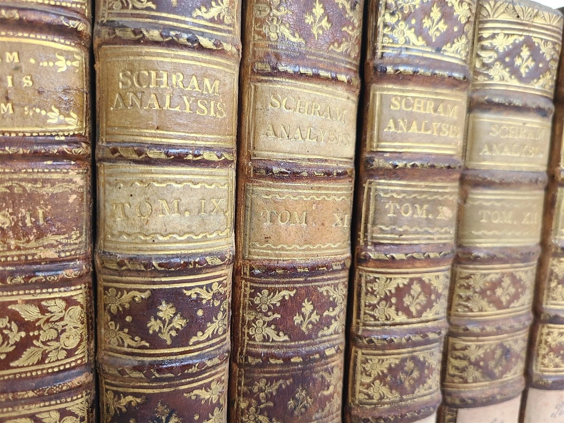 1780-89 THEOLOGY by DOMINICI SCHRAM 12 VOLUMES ILLUSTRATED antique DECORATIVE - 2