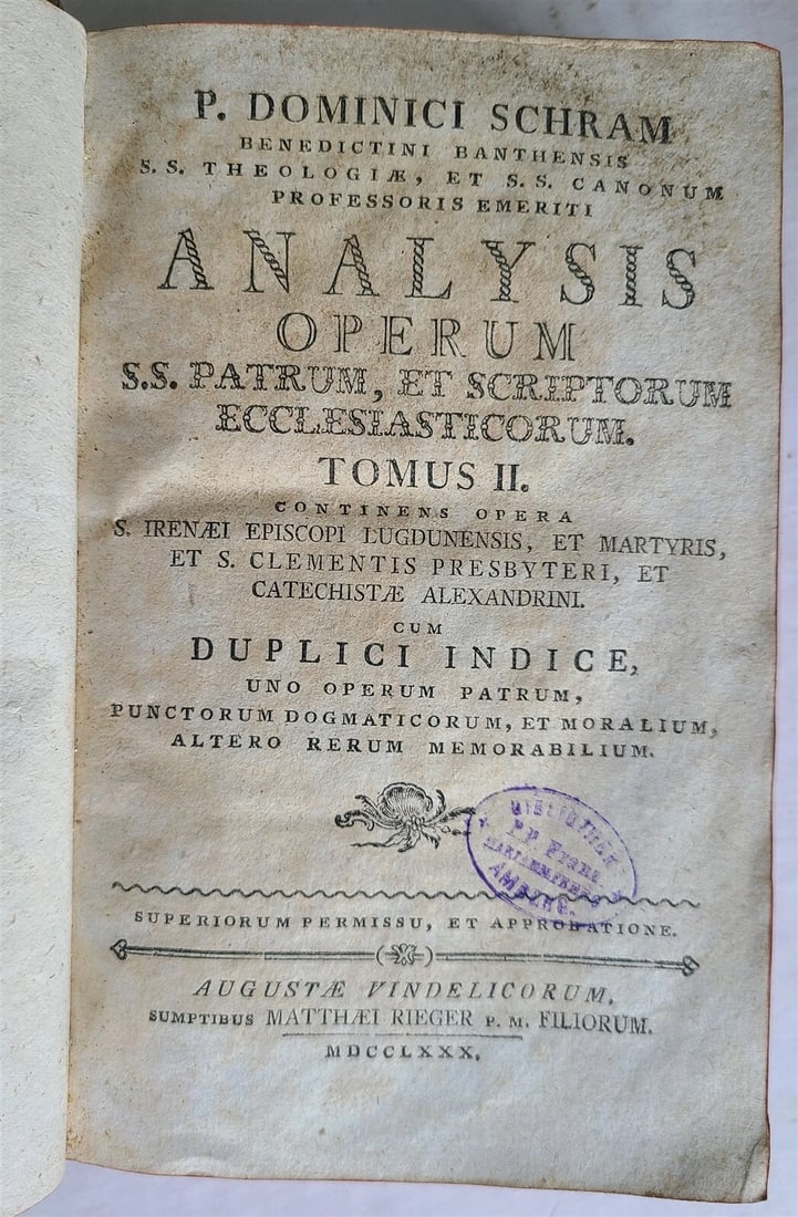 1780-89 THEOLOGY by DOMINICI SCHRAM 12 VOLUMES ILLUSTRATED antique DECORATIVE - 5