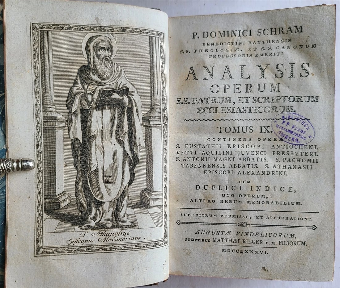 1780-89 THEOLOGY by DOMINICI SCHRAM 12 VOLUMES ILLUSTRATED antique DECORATIVE - 7