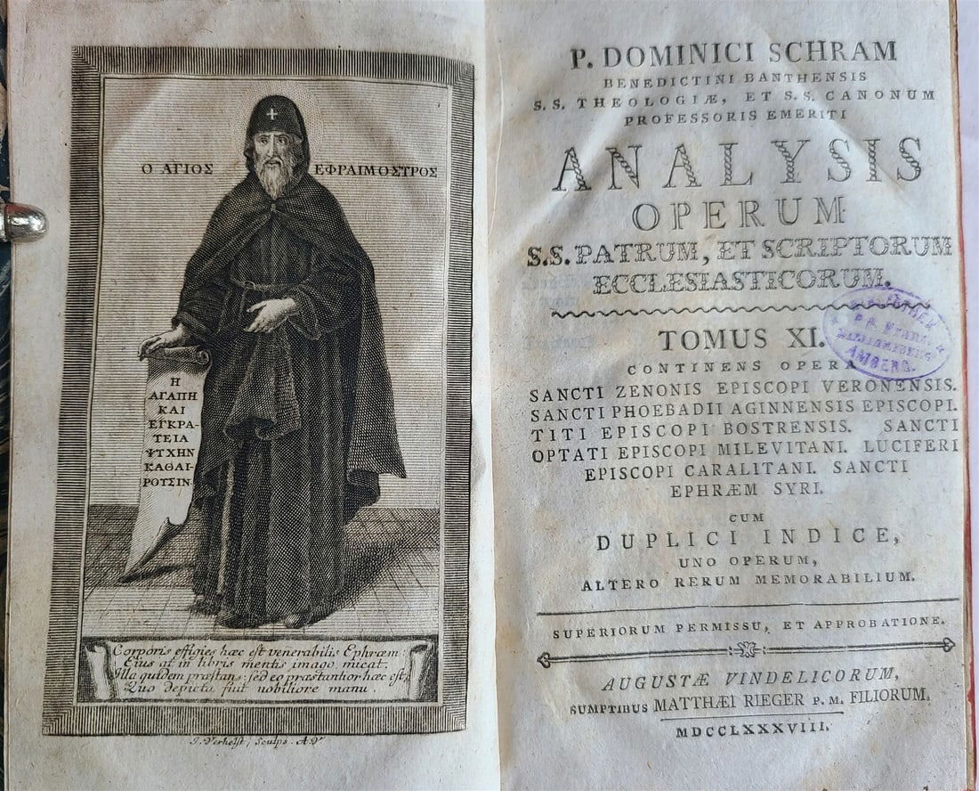 1780-89 THEOLOGY by DOMINICI SCHRAM 12 VOLUMES ILLUSTRATED antique DECORATIVE - 8