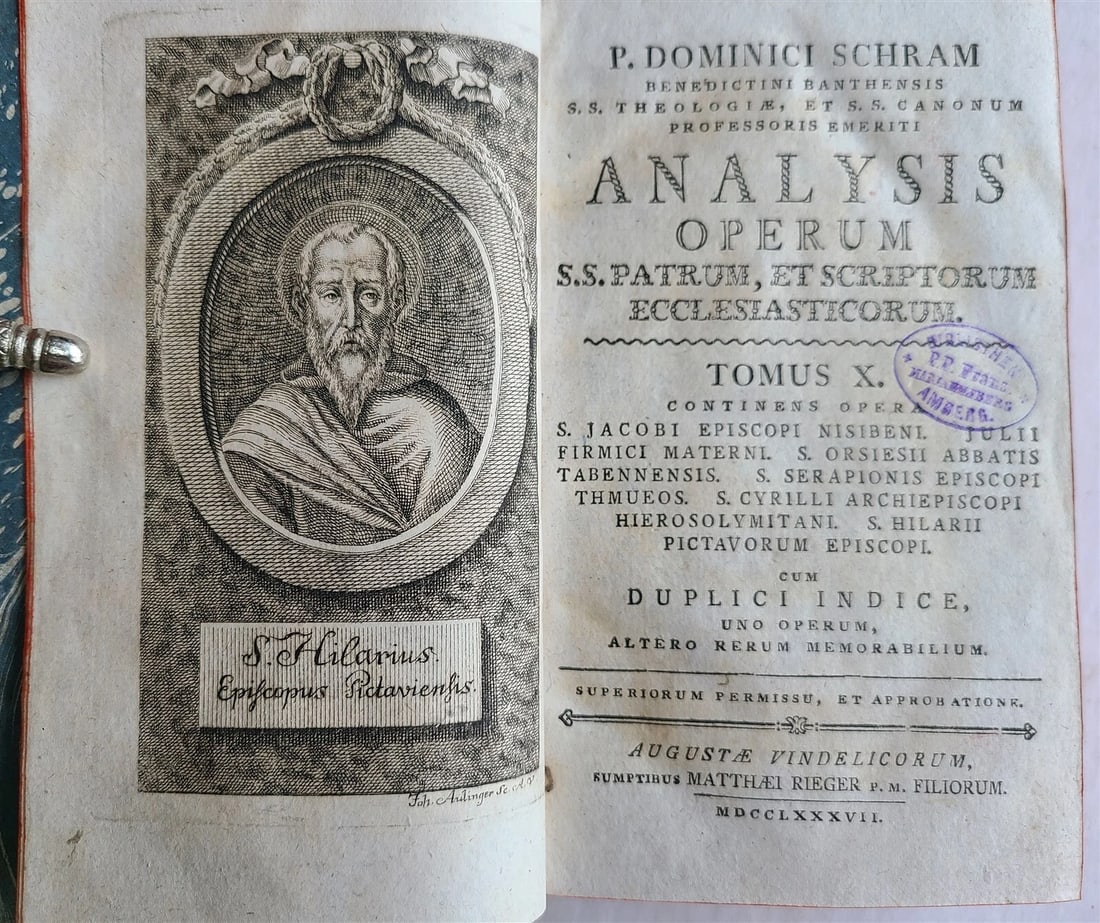 1780-89 THEOLOGY by DOMINICI SCHRAM 12 VOLUMES ILLUSTRATED antique DECORATIVE - 9