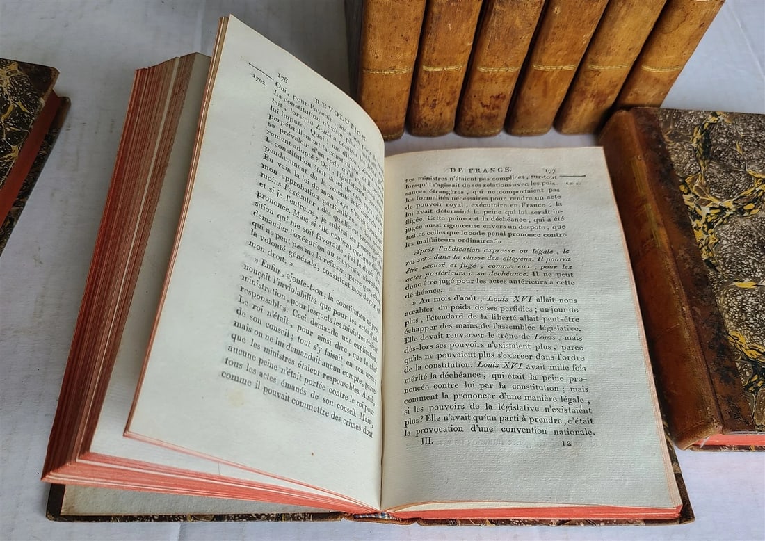 1806 HISTORY of FRENCH REVOLUTION 10 VOLUMES antique in FRENCH - 5