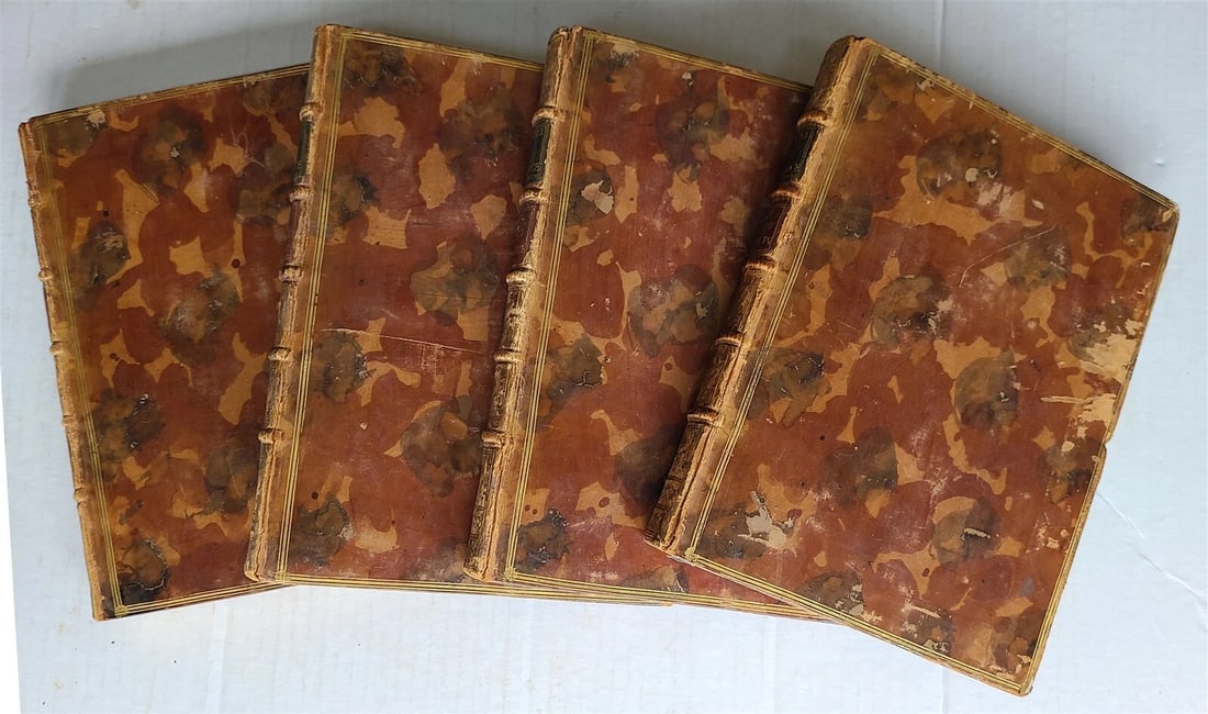 1787 FRENCH HISTORY 4 VOLUMES ILLUSTRATED w/ 115 NICE ENGRAVINGS antique - 3