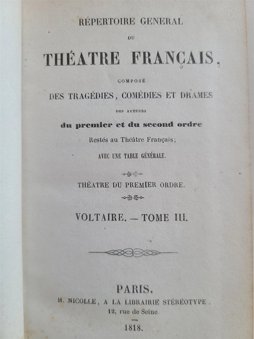 1818 FRENCH THEATRE PLAYS 38 VOLUMES antique DECORATIVE BINDINGS - 6