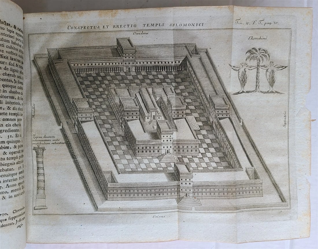 1789-92 BIBLE COMMENTARY by A. CALMET 11 VOLUMES ILLUSTRATED w/ MAPS antique - 12