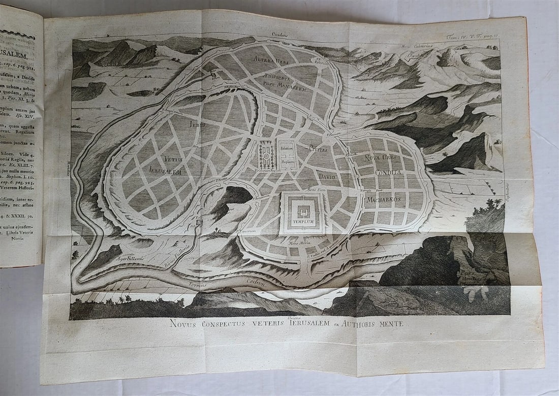 1789-92 BIBLE COMMENTARY by A. CALMET 11 VOLUMES ILLUSTRATED w/ MAPS antique - 14