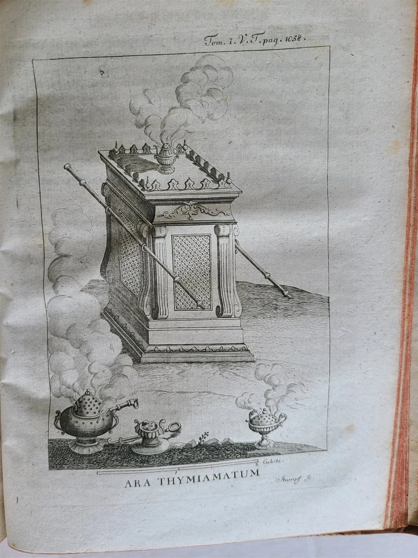 1789-92 BIBLE COMMENTARY by A. CALMET 11 VOLUMES ILLUSTRATED w/ MAPS antique - 6