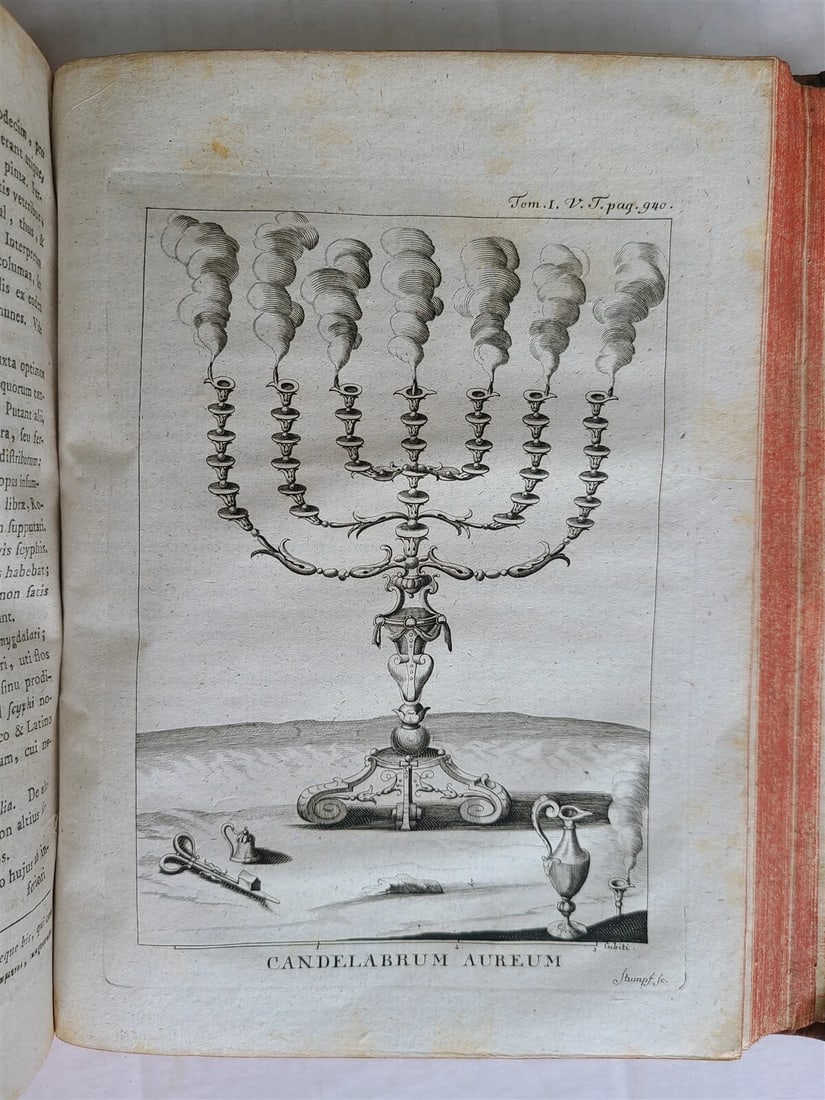 1789-92 BIBLE COMMENTARY by A. CALMET 11 VOLUMES ILLUSTRATED w/ MAPS antique - 8