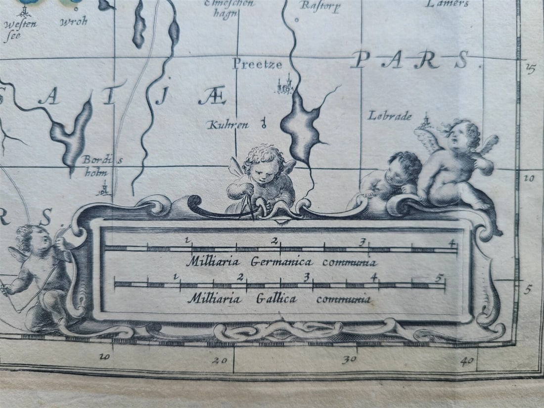 1680 MAP of GERMANY DUCATUS SLESVICENSIS AUSTRALIS PARS antique 20 x 24" - 3