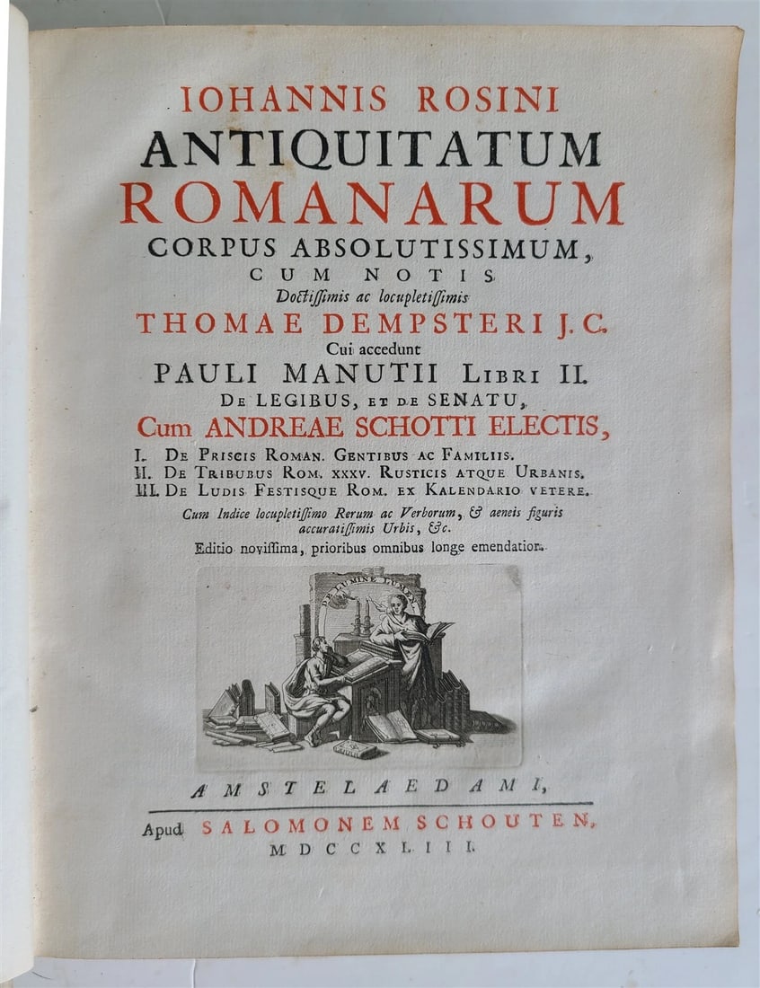 1743 ROMAN HISTORY antique ILLUSTRATED VELLUM BOUND Antiquitatum Romanarum LATIN - 4