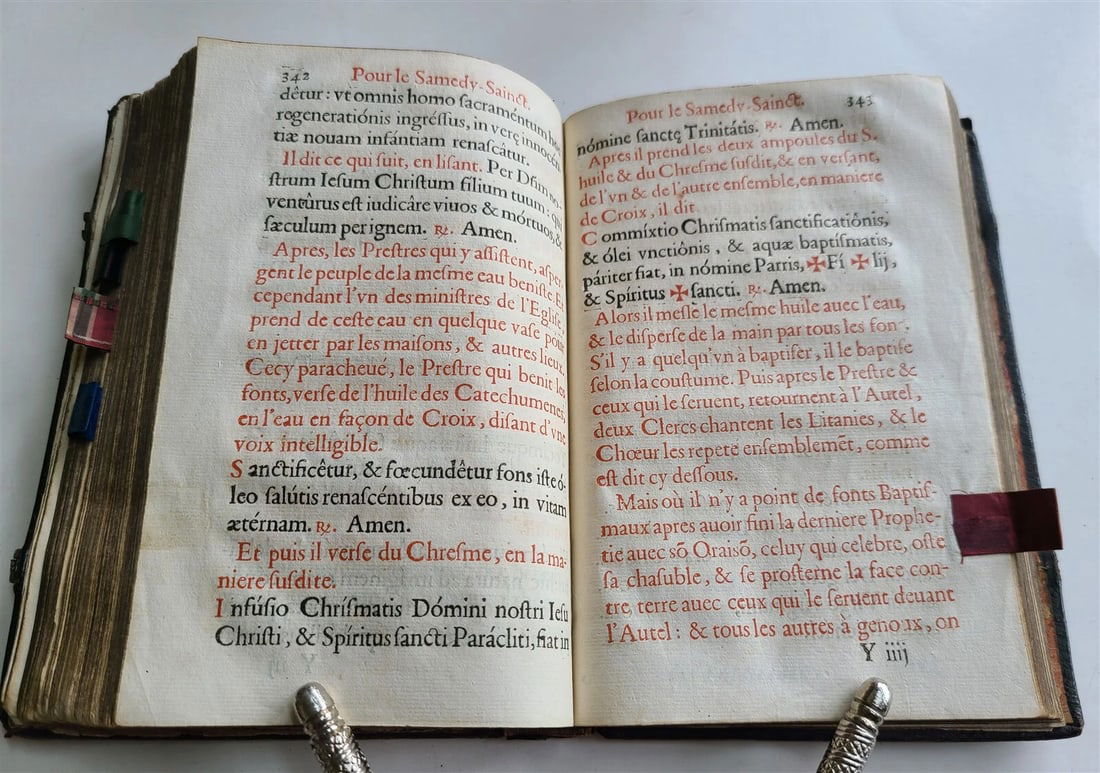 1647 L'OFFICE DE LA SEMAINE SAINCTE antique MISSAL BREVIARY - 8
