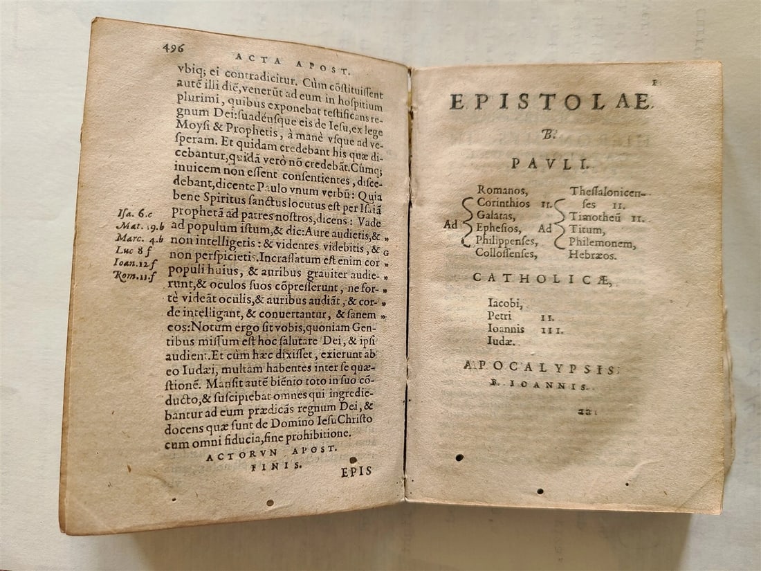 1578 BIBLE ILLUSTRATED in LATIN antique NEW TESTAMENT TESTAMENTI NOVI scarce 16c - 13