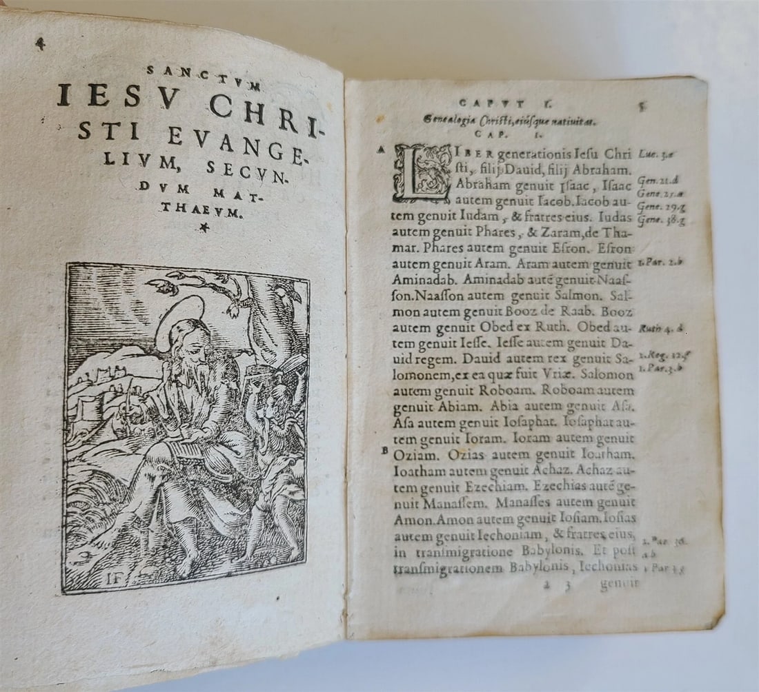 1578 BIBLE ILLUSTRATED in LATIN antique NEW TESTAMENT TESTAMENTI NOVI scarce 16c - 2