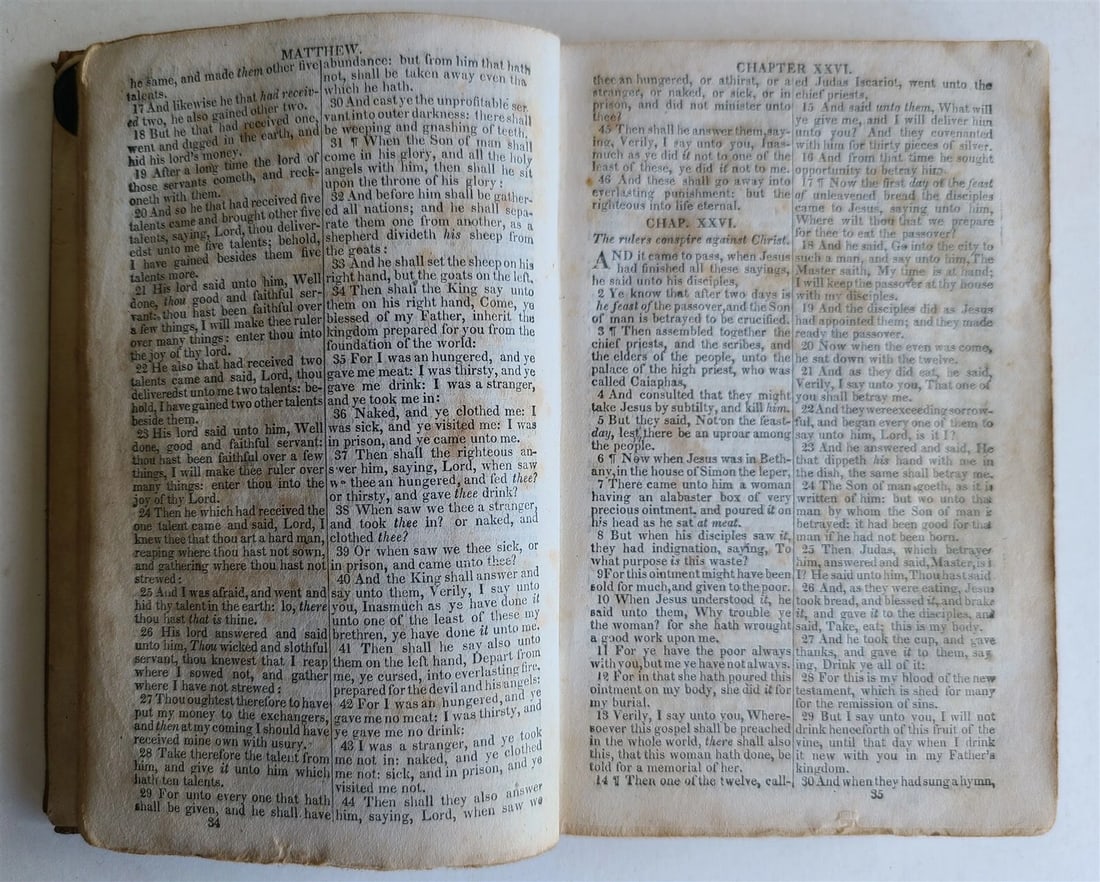 1856 BIBLE in ENGLISH NEW TESTAMENT antique Philadelphia Americana - 3