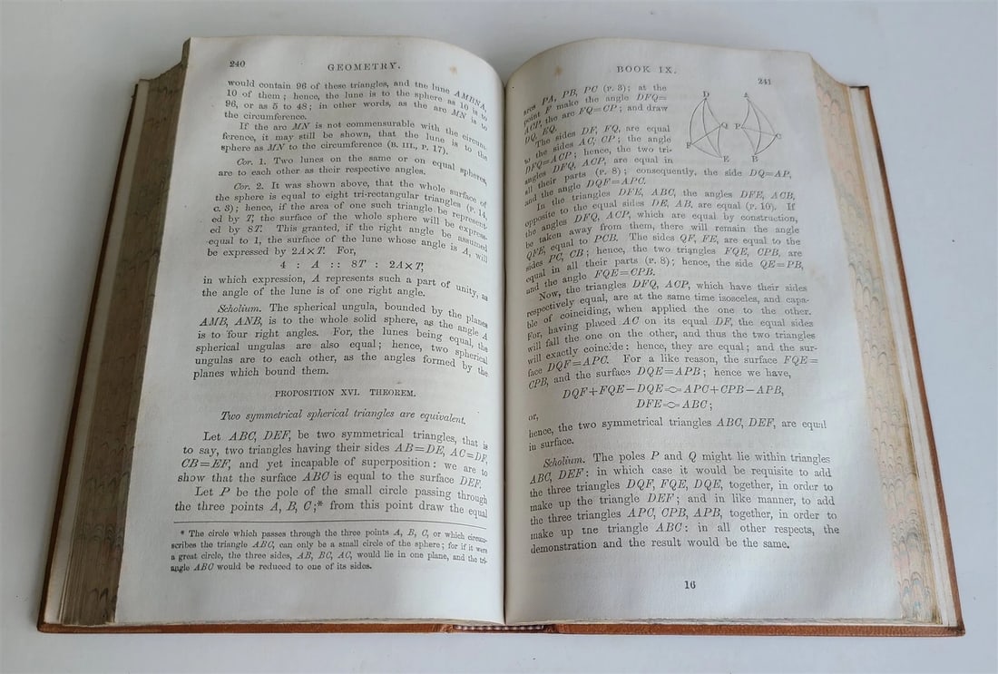 1861 ELEMENTS of GEOMETRY & TRIGONOMETRY from LEGENDRE WORKS antique in ENGLISH - 5