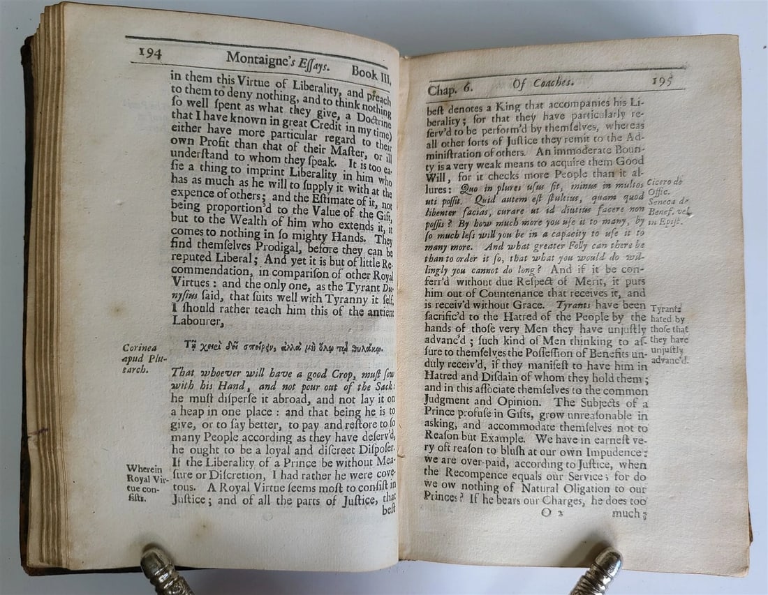 1700 ESSAYS of MICHAEL seigneur de MONTAIGNE Vol. III antique in ENGLISH - 5