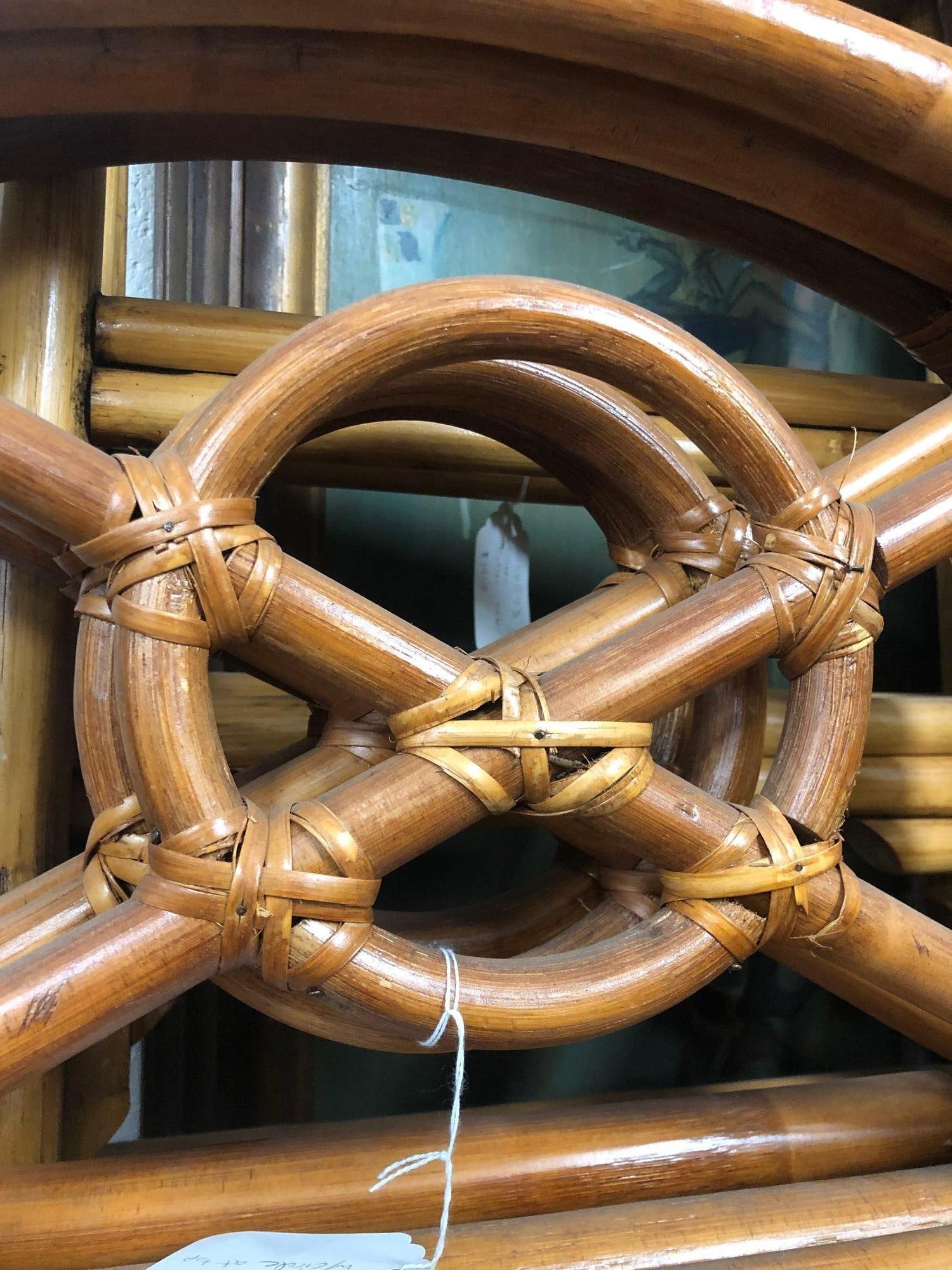 Folding Screen, Rattan and Woven Wicker 3 Panel - 19