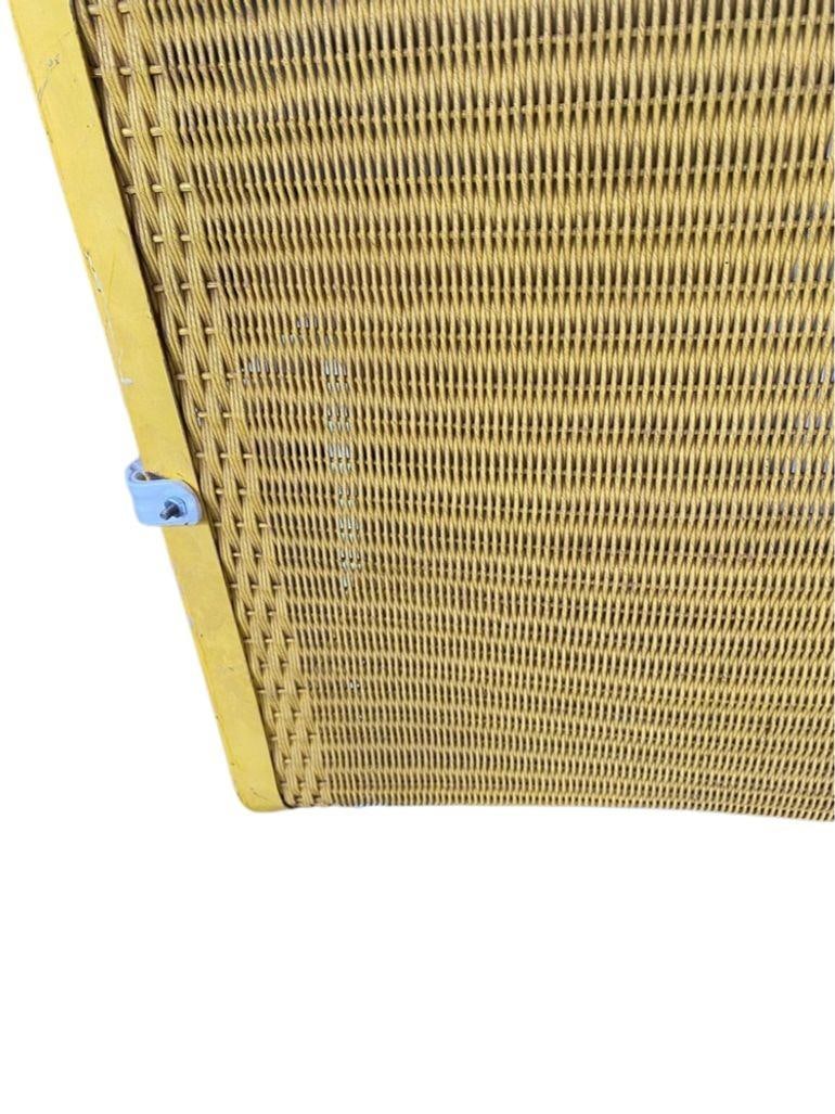 Mid-cenrtury Lloyd Flanders "Loom" Wicker Springer Outdoor Patio Chair, Pair - 5