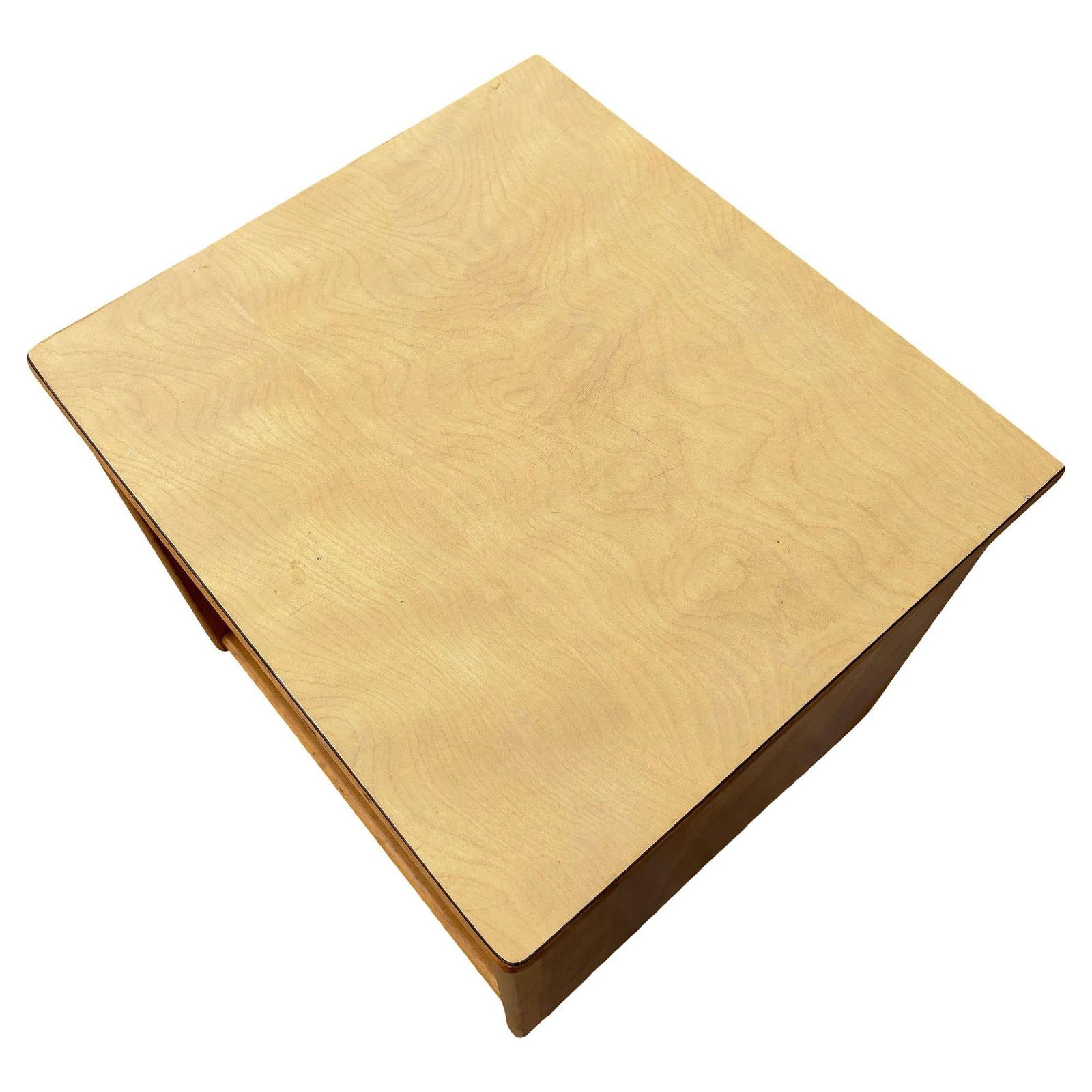 Restored Heywood Wakefield Blond Birch End Table w/ Rattan Legs - 10