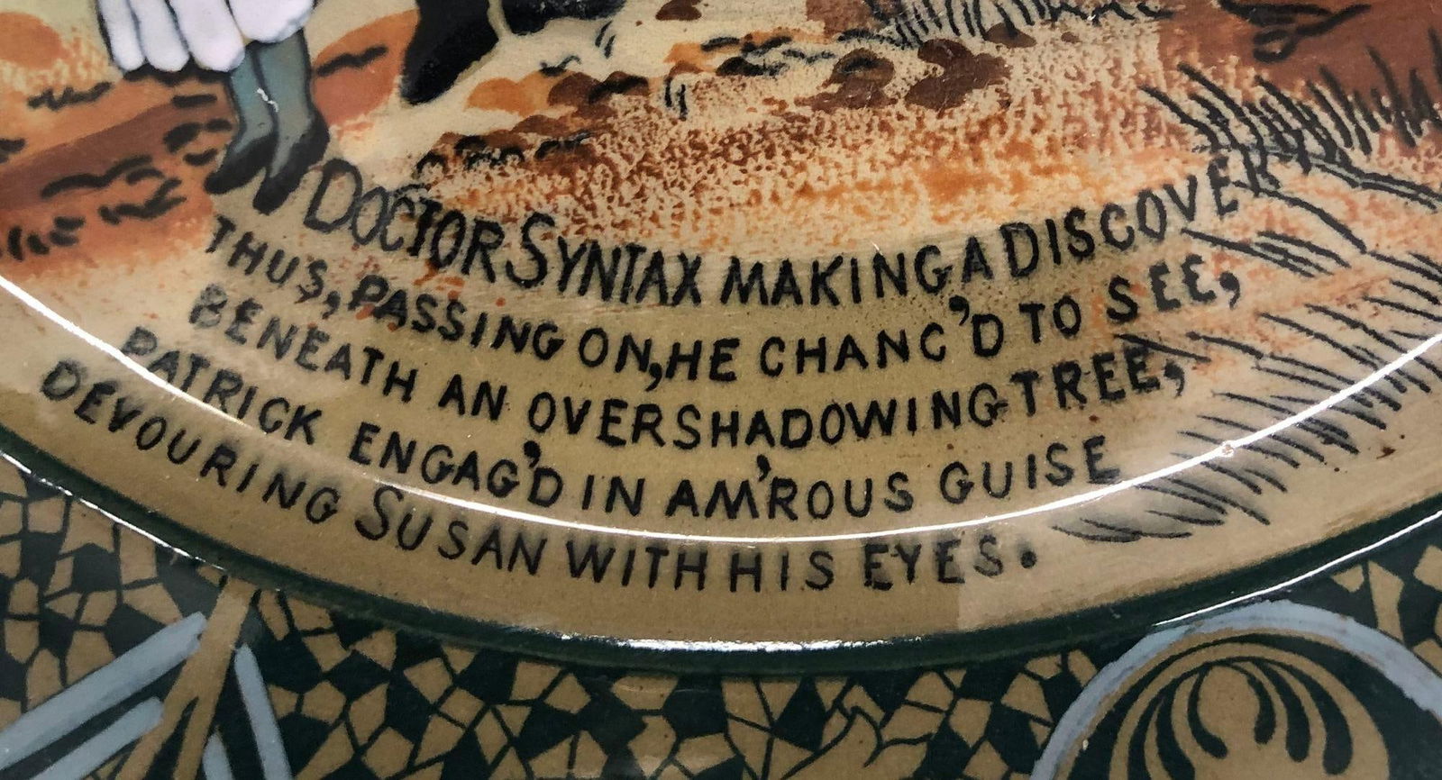 Early 1900s Pottery Buffalo Pottery Deldare "Dr Syntax" Plate - 10