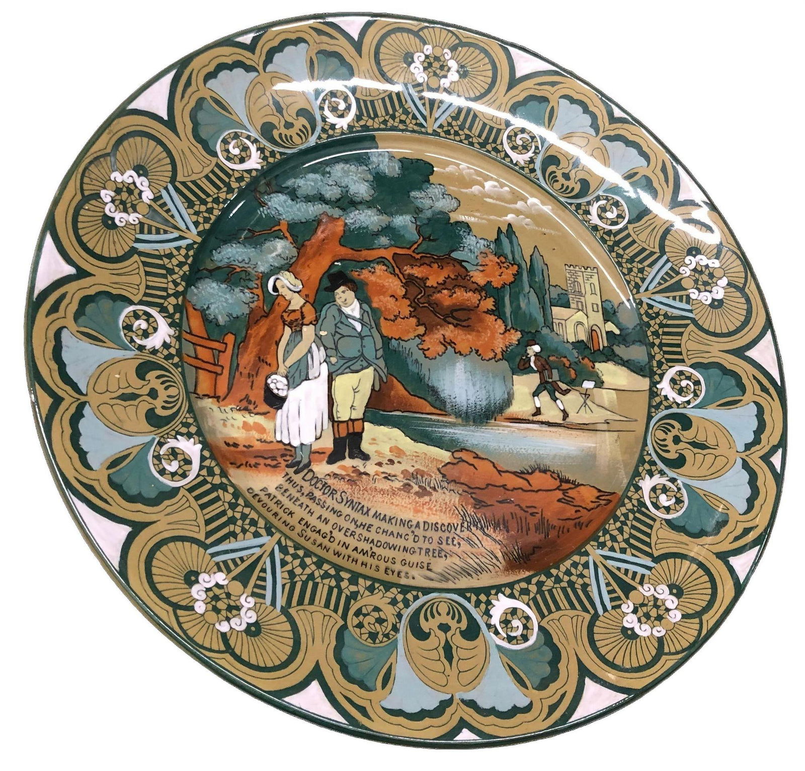 Early 1900s Pottery Buffalo Pottery Deldare "Dr Syntax" Plate - 16