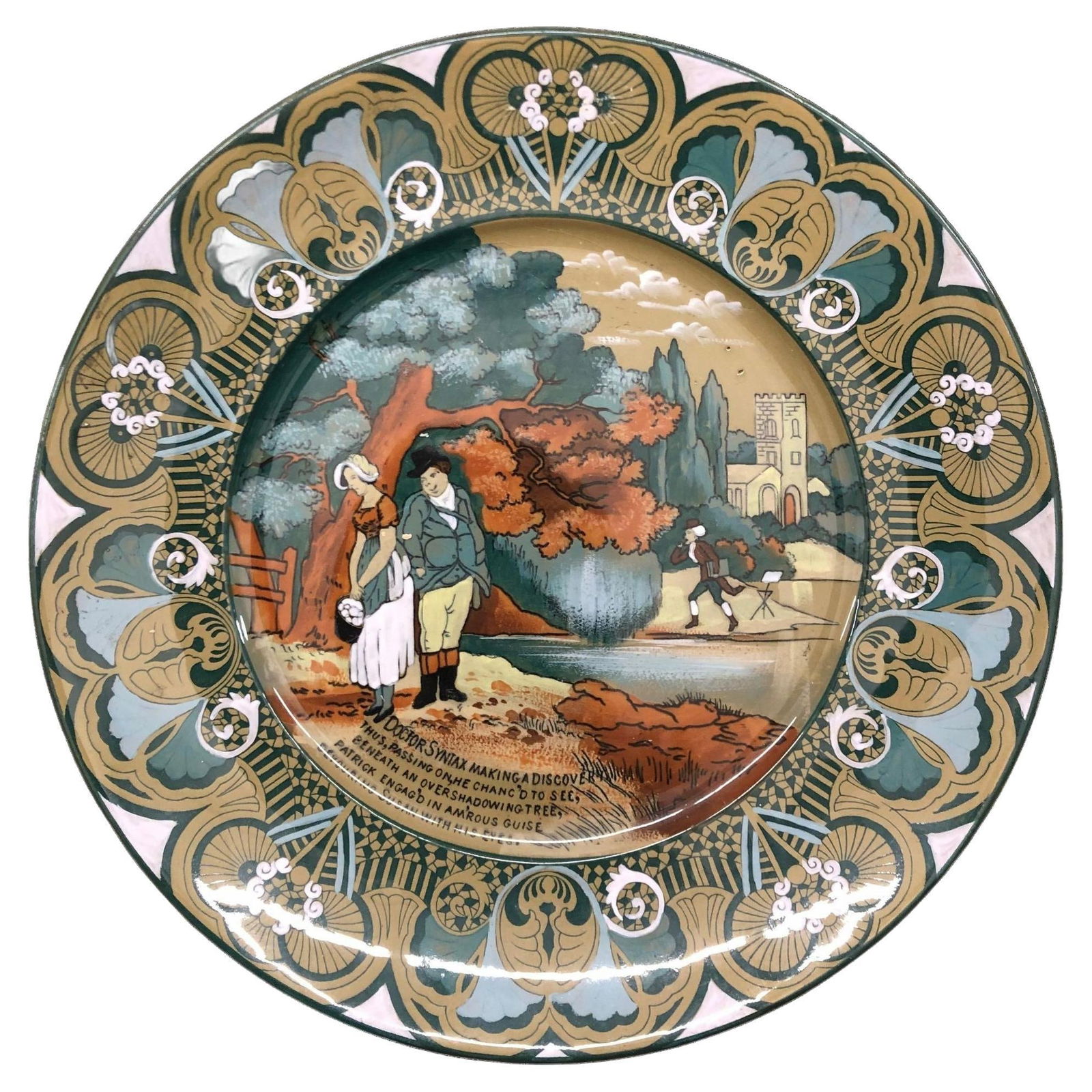 Early 1900s Pottery Buffalo Pottery Deldare "Dr Syntax" Plate - 17