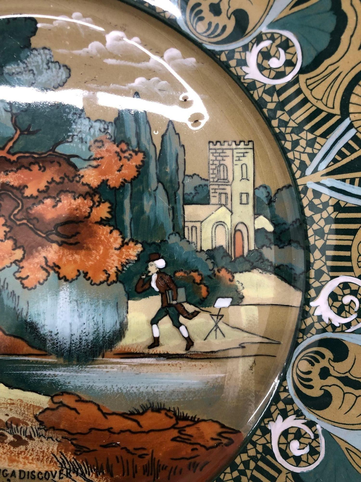 Early 1900s Pottery Buffalo Pottery Deldare "Dr Syntax" Plate - 19