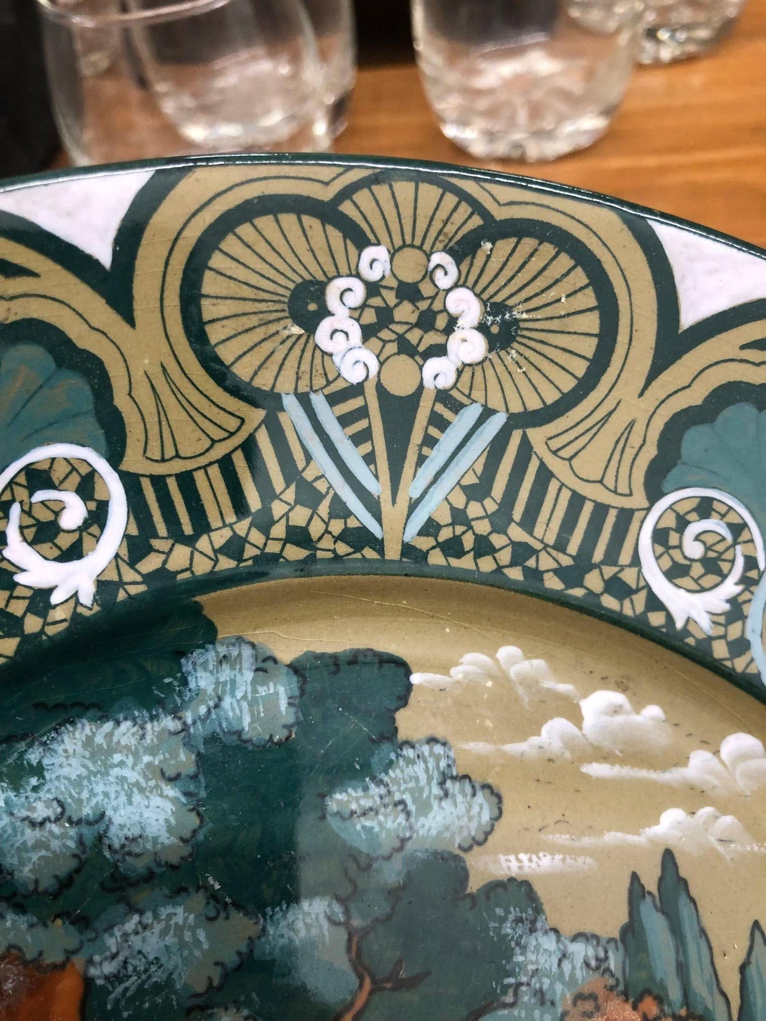 Early 1900s Pottery Buffalo Pottery Deldare "Dr Syntax" Plate - 5