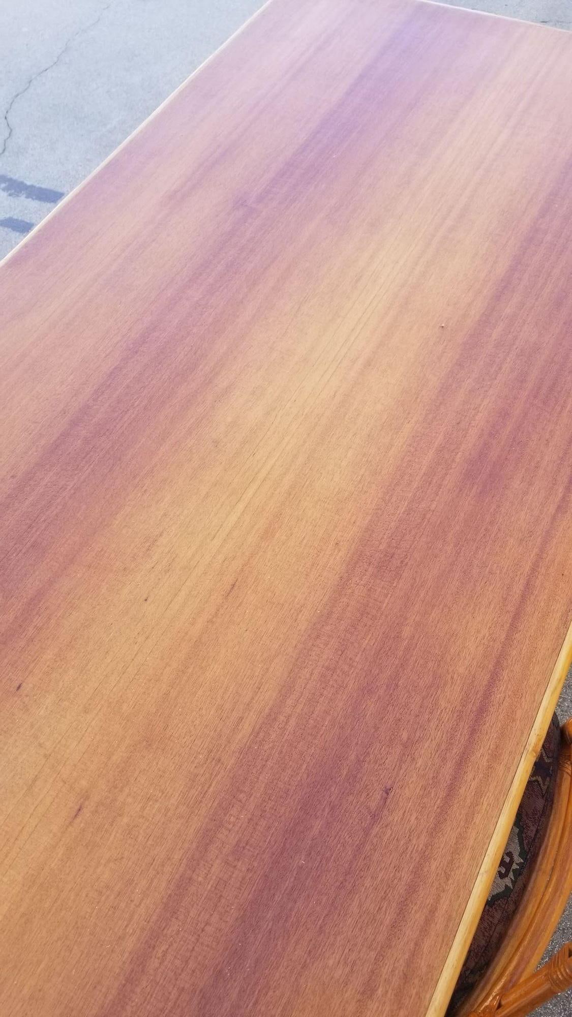 Ficks Reed Restored Rattan Dining Room Table and Chairs Set - 3