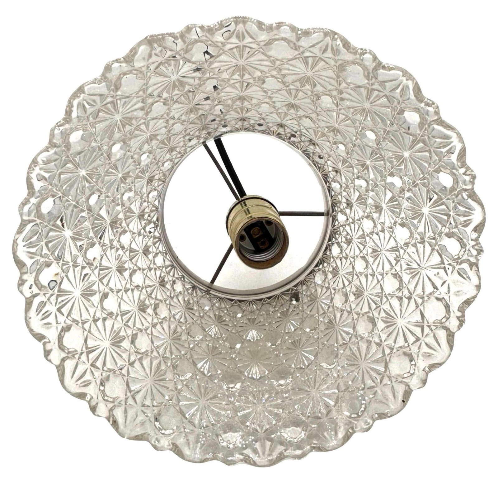 Victorian Daisy and Buttons Pressed Glass Light - 9 Available! - 11