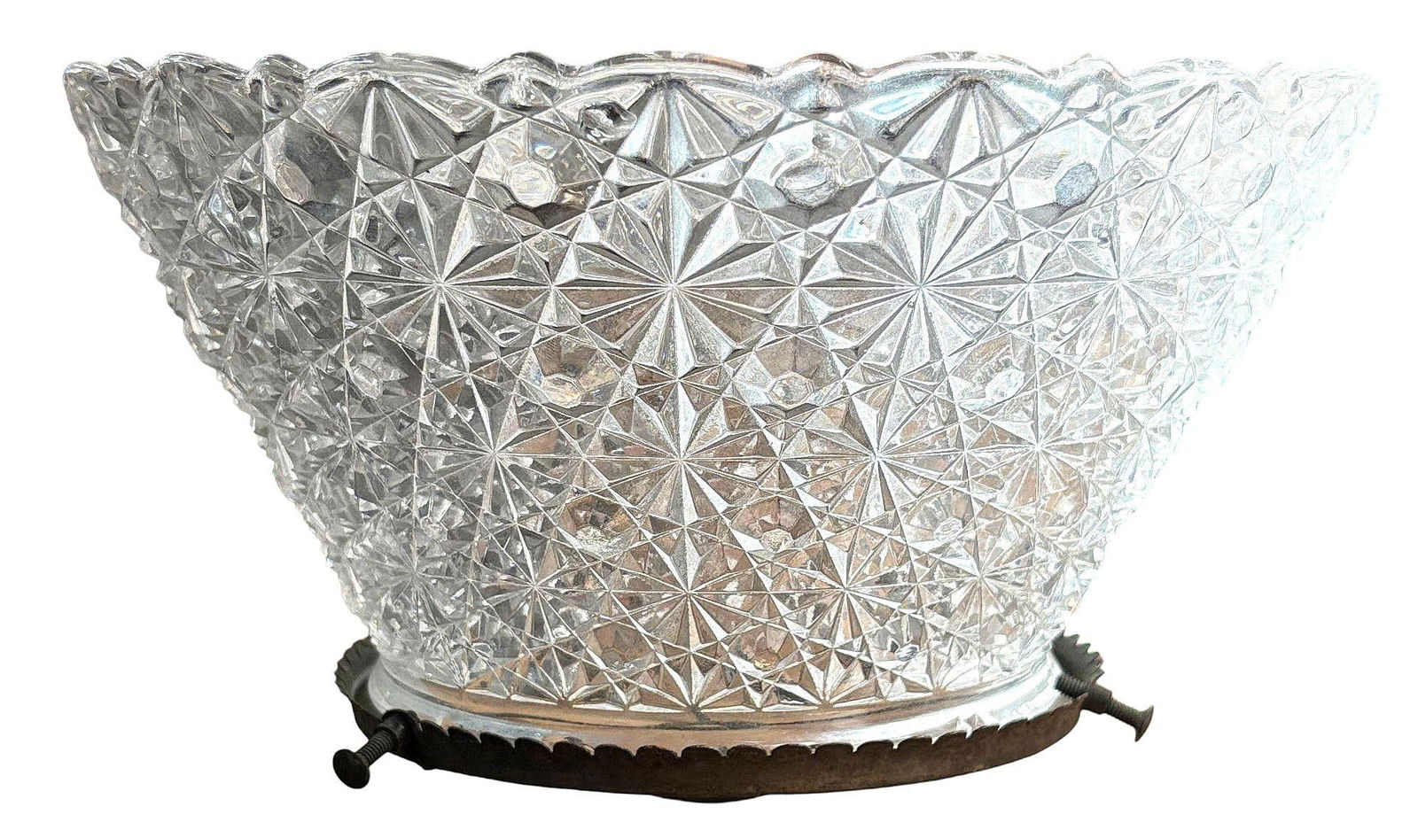 Victorian Daisy and Buttons Pressed Glass Light - 9 Available! - 4