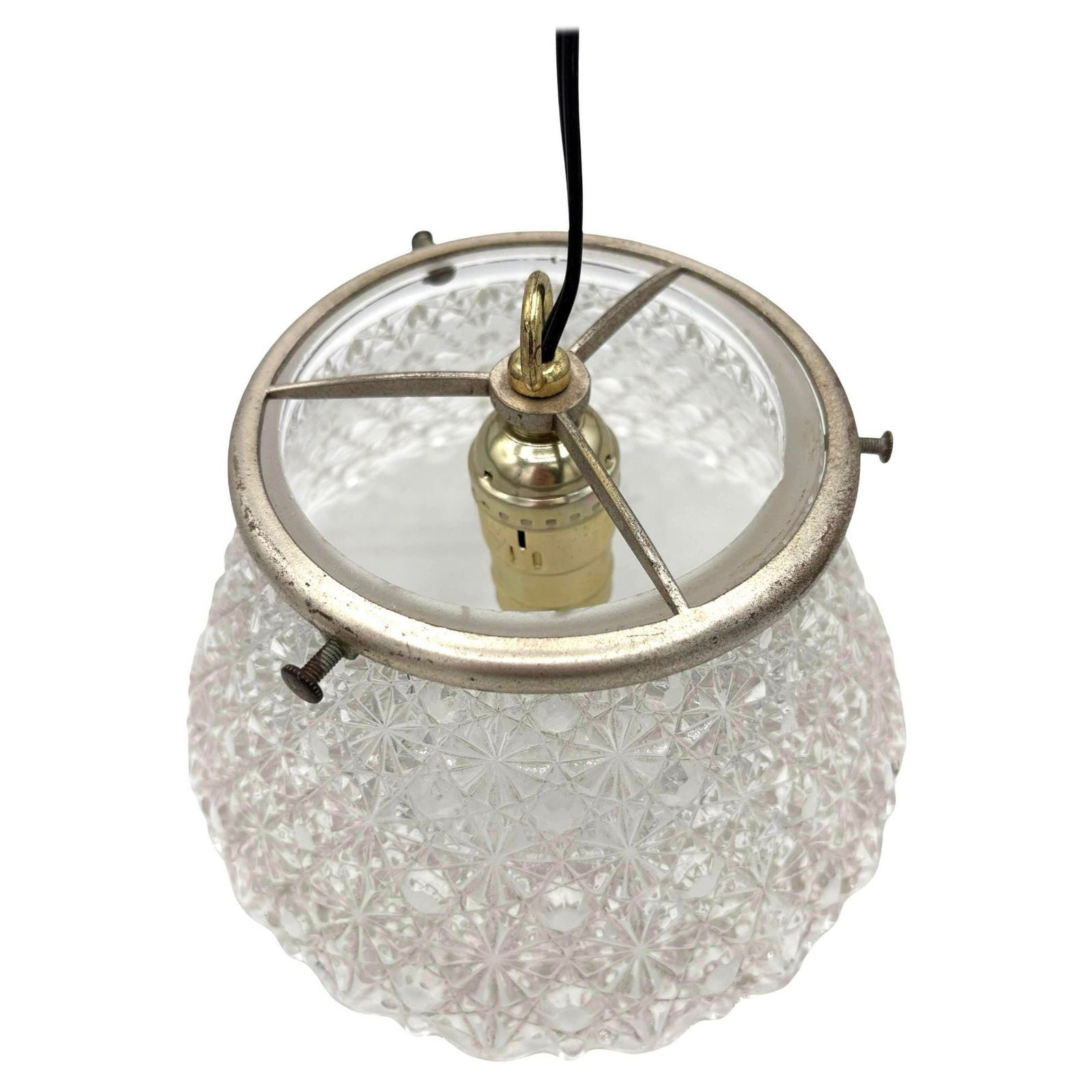 Victorian Daisy and Buttons Pressed Glass Light - 9 Available! - 7